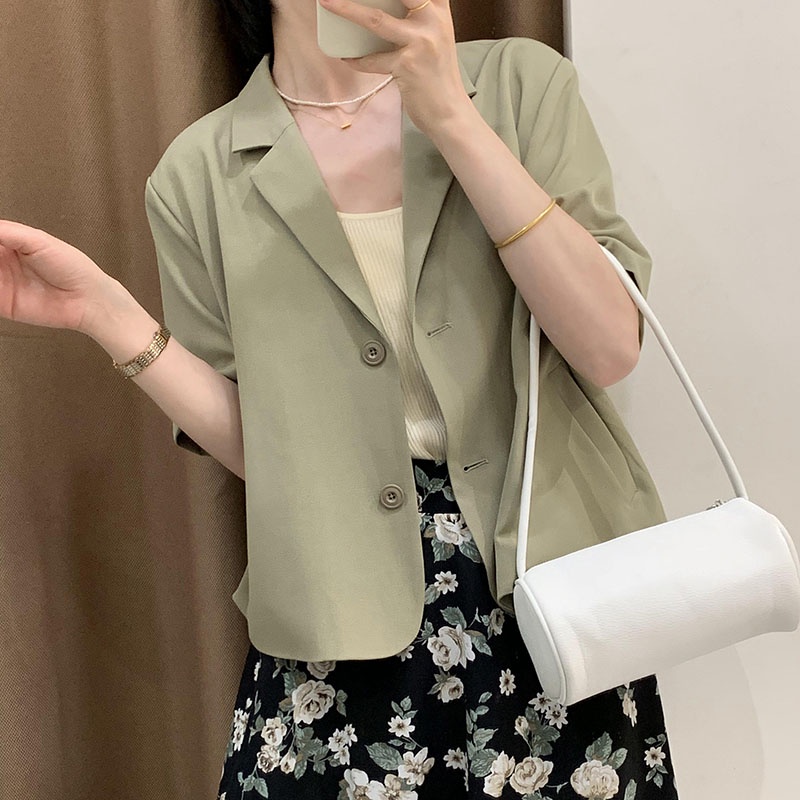 Áo Khoác Blazer Nữ Ngắn Tay Dáng Ngắn Công Sở Thanh Lịch Thời Trang Sugal AO KHOAC NU 002 | BigBuy360 - bigbuy360.vn