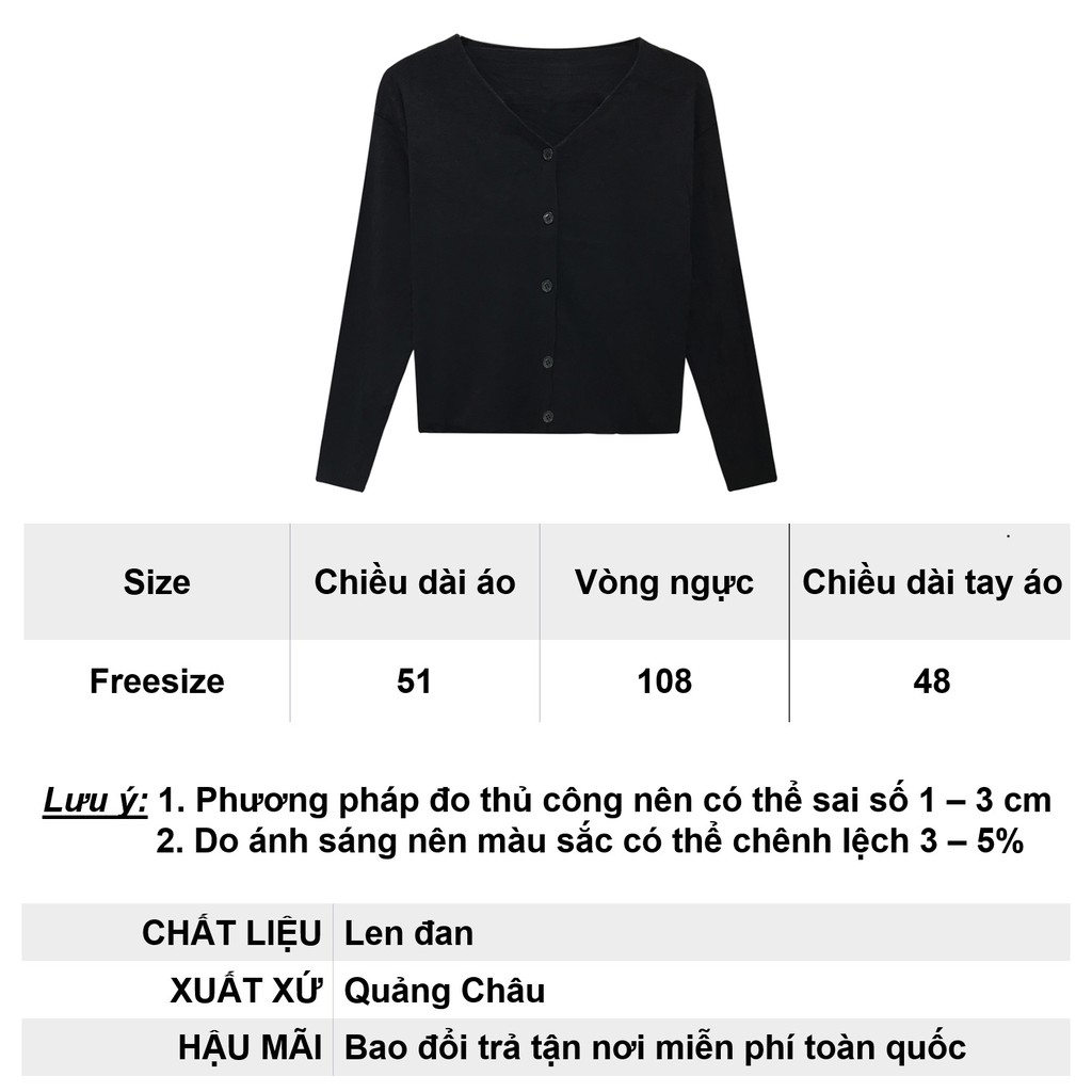 Áo cardigan len cổ chữ V Quảng Châu (Freesize) | BigBuy360 - bigbuy360.vn