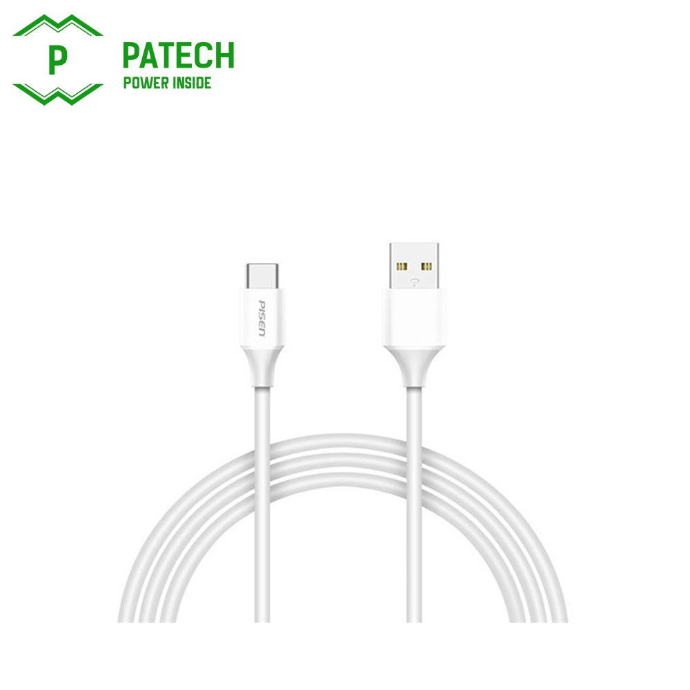 [Mã 2404EL10K giảm 10K đơn 20K] Cáp Pisen USB Type-C 3A (Quick Charging) 1000mm - Hàng chính hãng