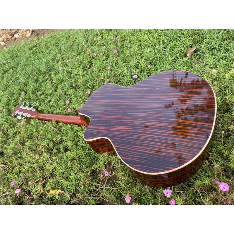 Đàn Guitar Acoustic ST.Real Guitar Sài Thành Mã X1 gỗ POLYWOOD EBONY vân gỗ thật kích thước full size