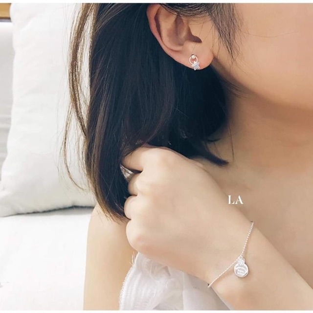 Bông tai nữ choker tim và sao cá tính - chuẩn bạc ta