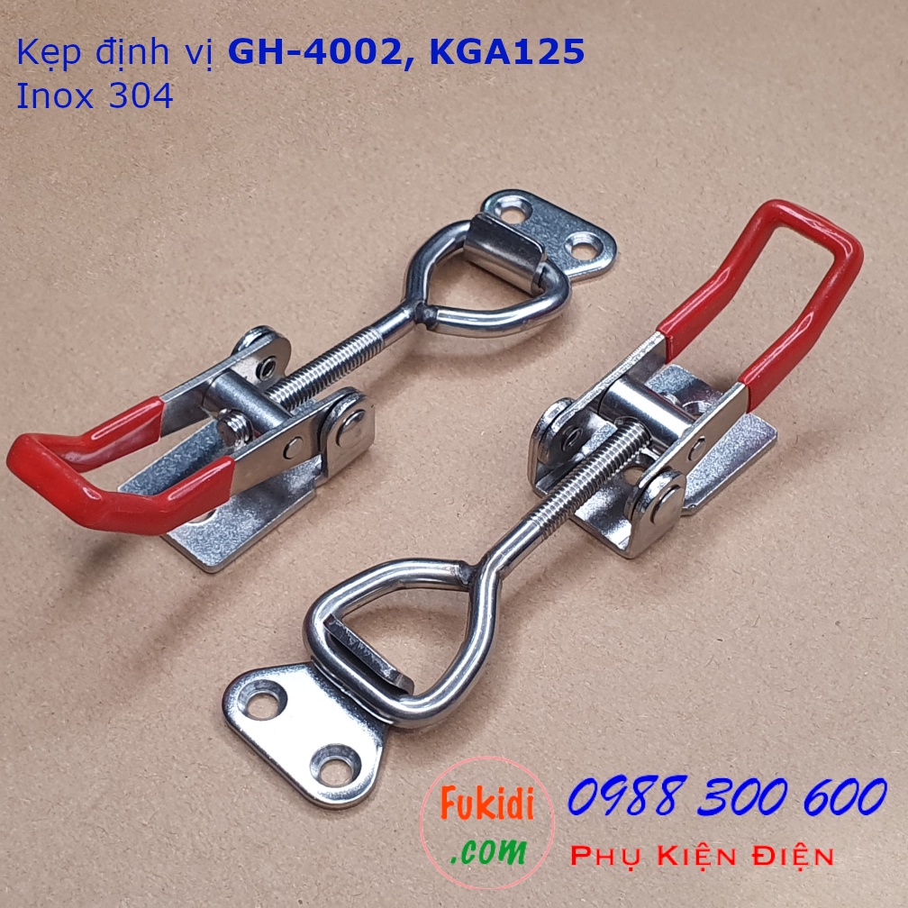 Khóa gài, cam kẹp GH-4002 chất liệu inox 304 dài 127mm - KGA125
