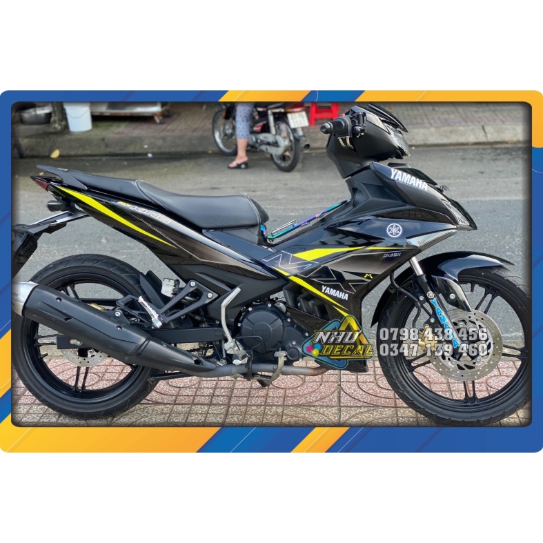 Tem rời MX KING Exciter 150 xe đen tem vàng