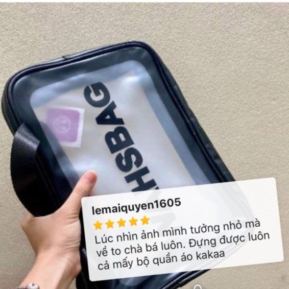 Túi hộp đựng mỹ phẩm, đồ trang điểm đi du lịch quần áo washbag trong suốt, chống thấm nước nhiều kích thước