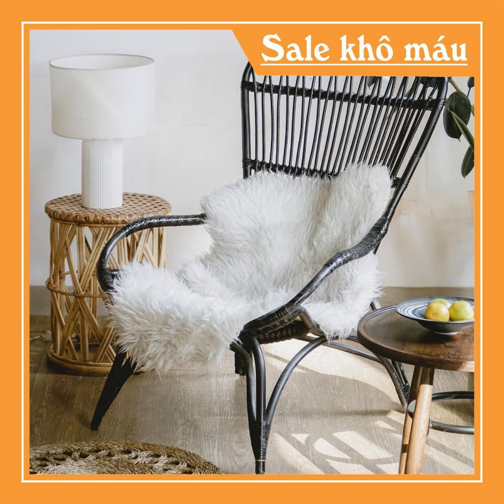 [Giá Nhập Kho] ghế mây lưng cao Armchair đen [FREESHIP] trang trí quán cafe, phòng khách, ban công khách sạn