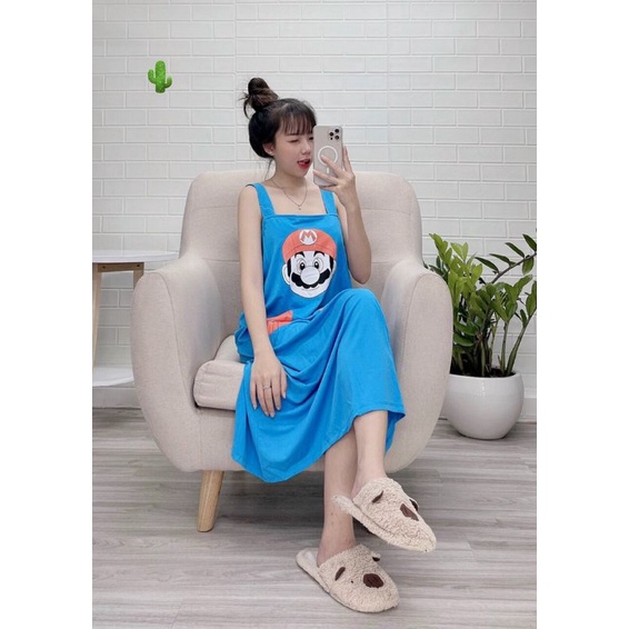 🎀🎀 Đầm ngủ suông chất cotton mềm mát mặc ở nhà 🎀🎀 | BigBuy360 - bigbuy360.vn
