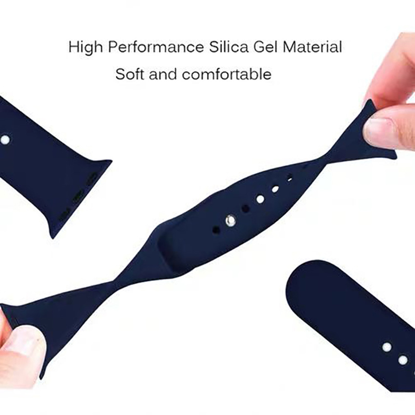 Silicone strap for Apple Watch iWatch Series 7 6 SE 5 4 3 2 1 41mm 45mm 38mm 42mm 40mm 44mm
