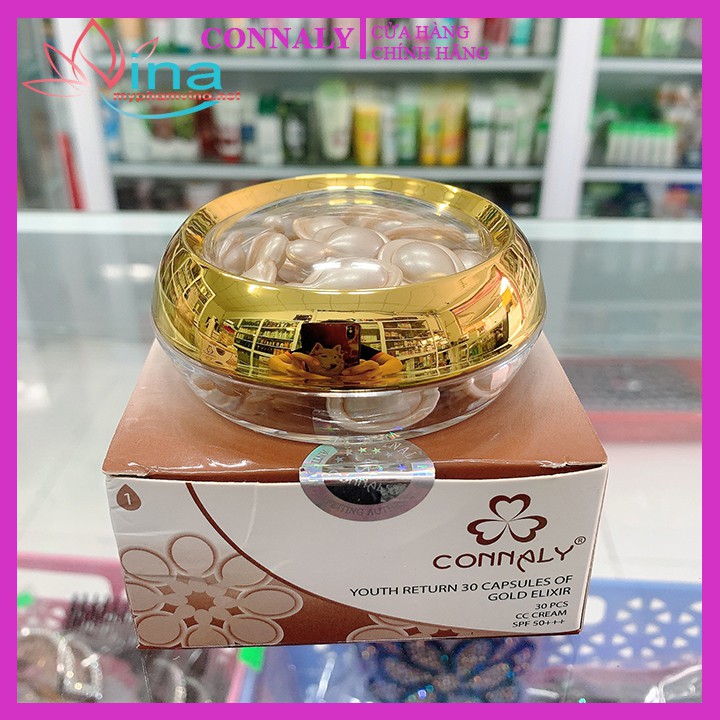 Viên Serum trẻ hoá da CONNALY làm kem lót trang điểm và chống nắng Spf 50+++ | BigBuy360 - bigbuy360.vn