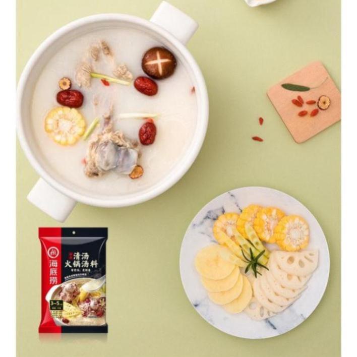 Cốt gia vị lẩu collagen Haidilao - Lẩu trường thọ không cay 110g - Hansik Kitchen