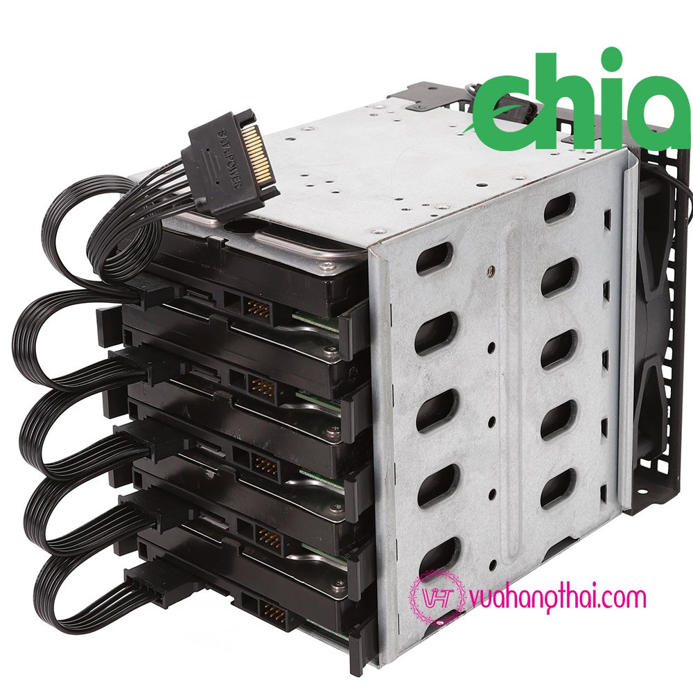 Dây cáp chia nguồn SATA 1 ra 5 đầu SATA 18 AWG 15 Pin, mở rộng nguồn HDD, SSD đào Chia Coin