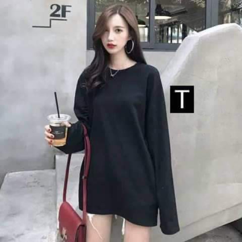 [RẺ VÔ ĐỊCH] Áo Thun Trơn Basic Tay Dài Phong Cách Hàn Quốc Form Rộng