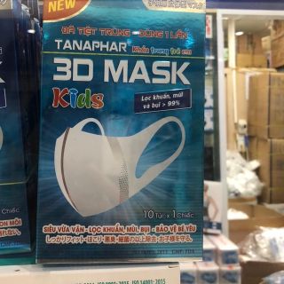 KHẨU TRANG 3D MASK KIDS TANAPHAR (HỘP 10 CÁI)