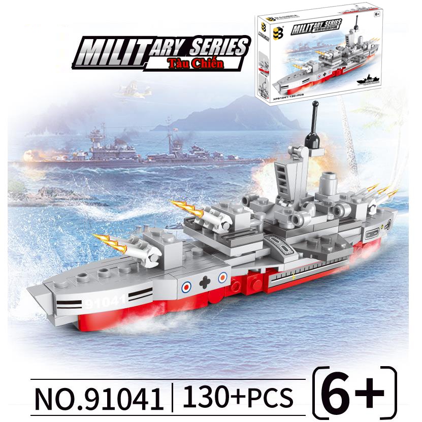 BỘ ĐỒ CHƠI XẾP HÌNH TÀU CHIẾN HẠM, CHIẾN THUYỀN - Đồ Chơi Lắp Ráp Tàu Hải Quân