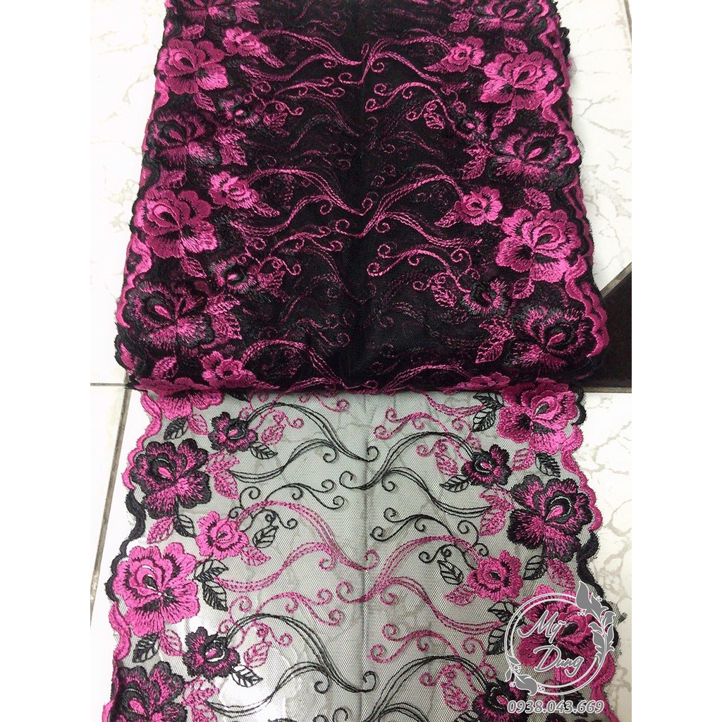 [Nhiều màu] Dây ren Lưới 2 biên 2 màu 24F (Dây dài 13,5 mét) - MS 0038