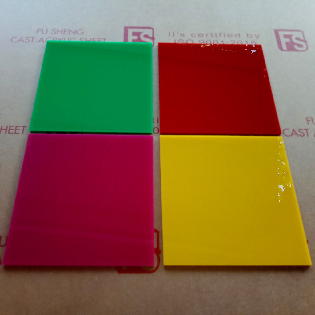 Tấm mica màu đài loan FS dày 2mm có cắt theo yêu cầu bằng máy Laser chuẩn từng milimet