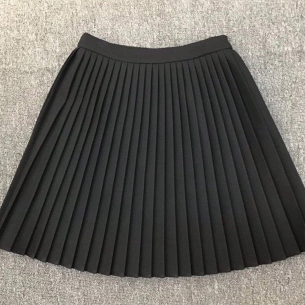 Chân váy xếp ly nữ NHẠT LINH chân váy ngắn dáng basic xòe trơn cạp cap tôn dáng - CV200