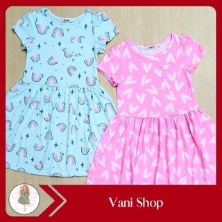 Váy bé gái mặc ở nhà chất liệu Cotton thoáng mát cho bé từ 25kg đến 47kg