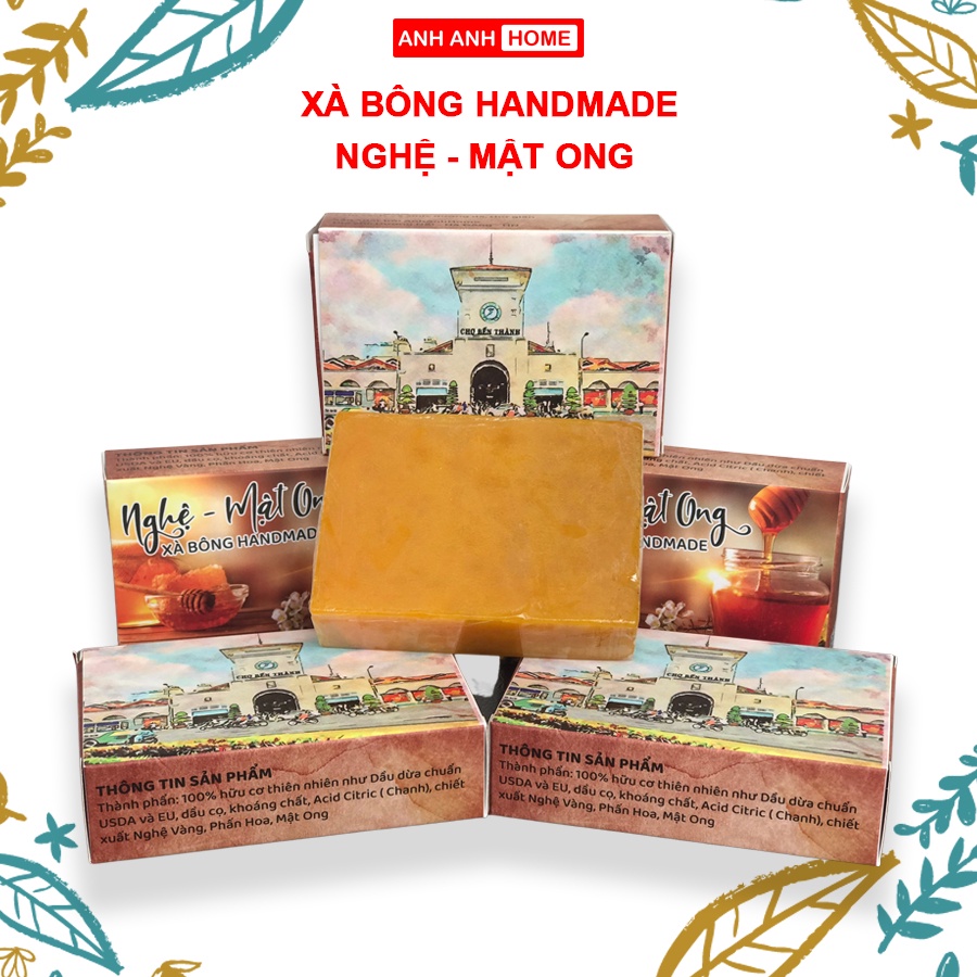 Xà bông ORGANIC Bách thảo dược AnhAnhHome - Dưỡng Trắng Da, ngừa mụn lưng, Se Khít Lỗ Chân Lông