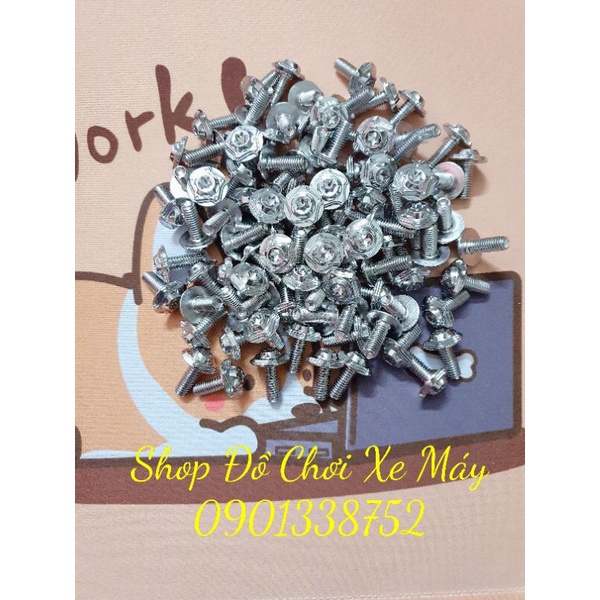 Ốc đầu sao xéo inox 304 không gỉ 5li ,6li ,8li ốc đĩa