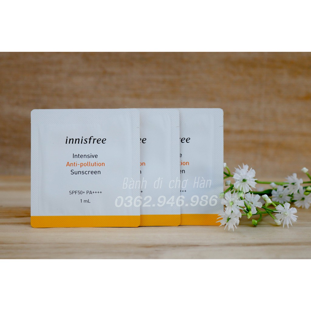 [Innisfree] Sample Kem Chống Nắng Intensive Anti-pollution Sunscreen 1ml