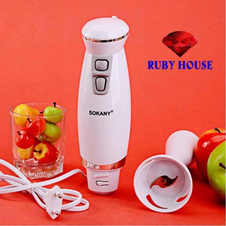 [BH 1 đổi 1]Máy xay đa năng Sokany HB250A CHÍNH HÃNG loại bé, Máy xay cầm tay cao cấp 2020-Ruby House