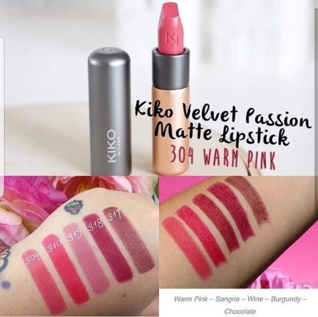 Son thỏi lì KiKo Velvet Passion Matte Lipstick