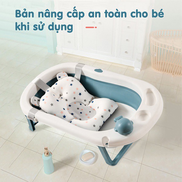 Chậu tắm gấp gọn kèm phao chính hãng Holla hot nhất 2021