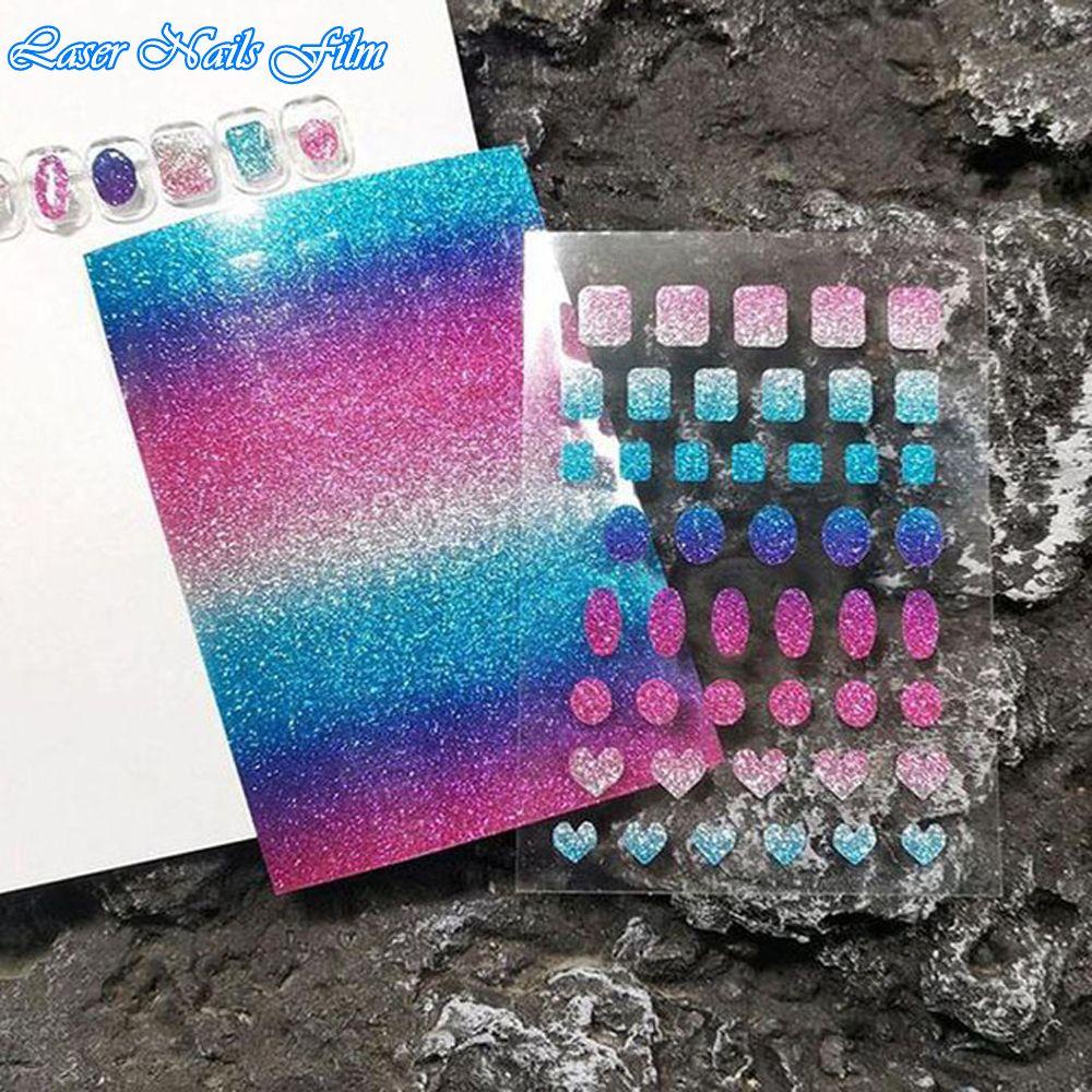 OCEANMAP Giấy Dán Móng Tay 3D Tự Dính Màu Sắc Gradient Dành Cho Nữ