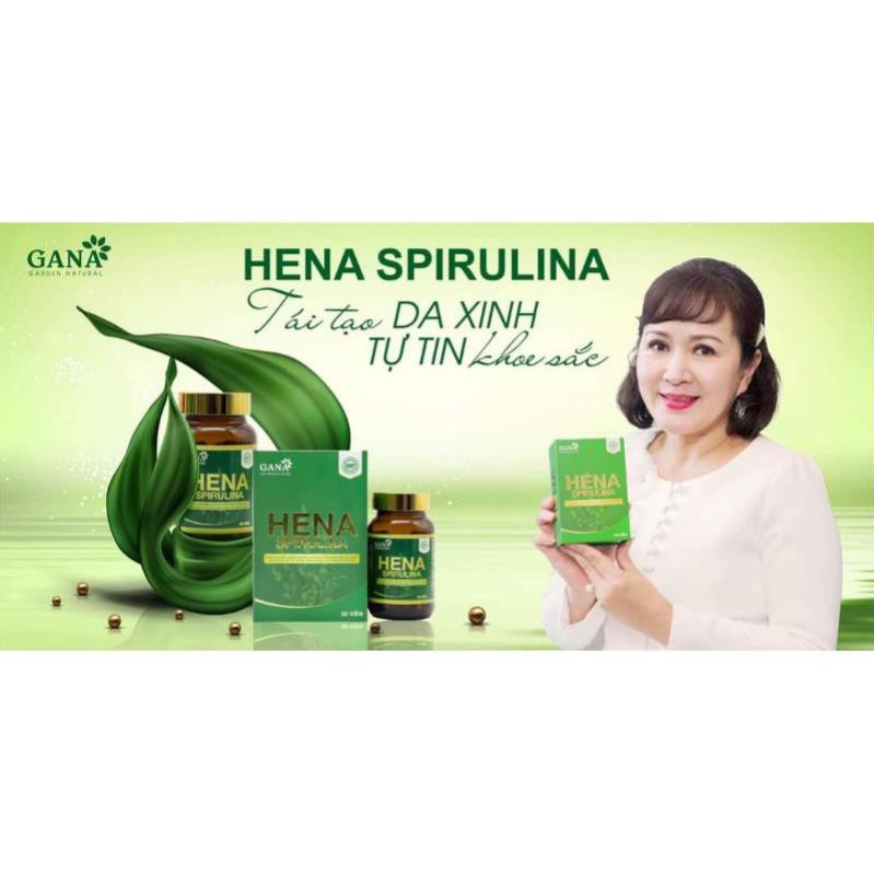 [HÀNG CHÍNH HÃNG]Tảo Xoắn HENA, Hena Spirulina GANA Hộp 60vTăng Cường Sức Khỏe