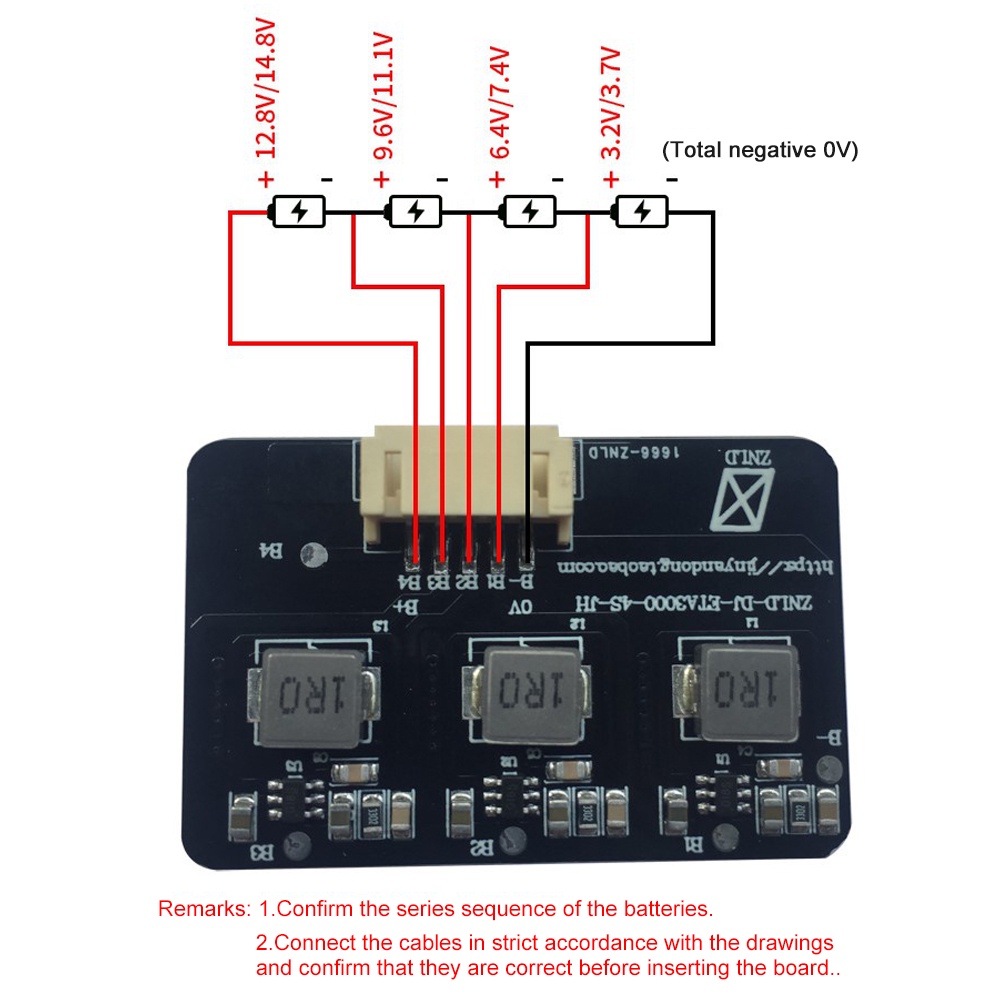 Mô đun bảng cân bằng pin PCBFUN BMS 4/8S 1.2A LIFEPO4 tiện lợi