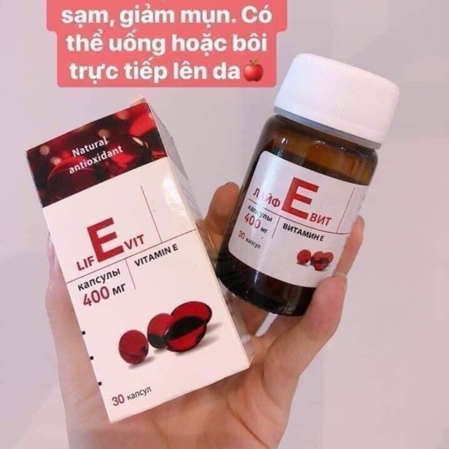 Vitamin E Đỏ MIRROLLA 400mg - Nga | Thế Giới Skin Care