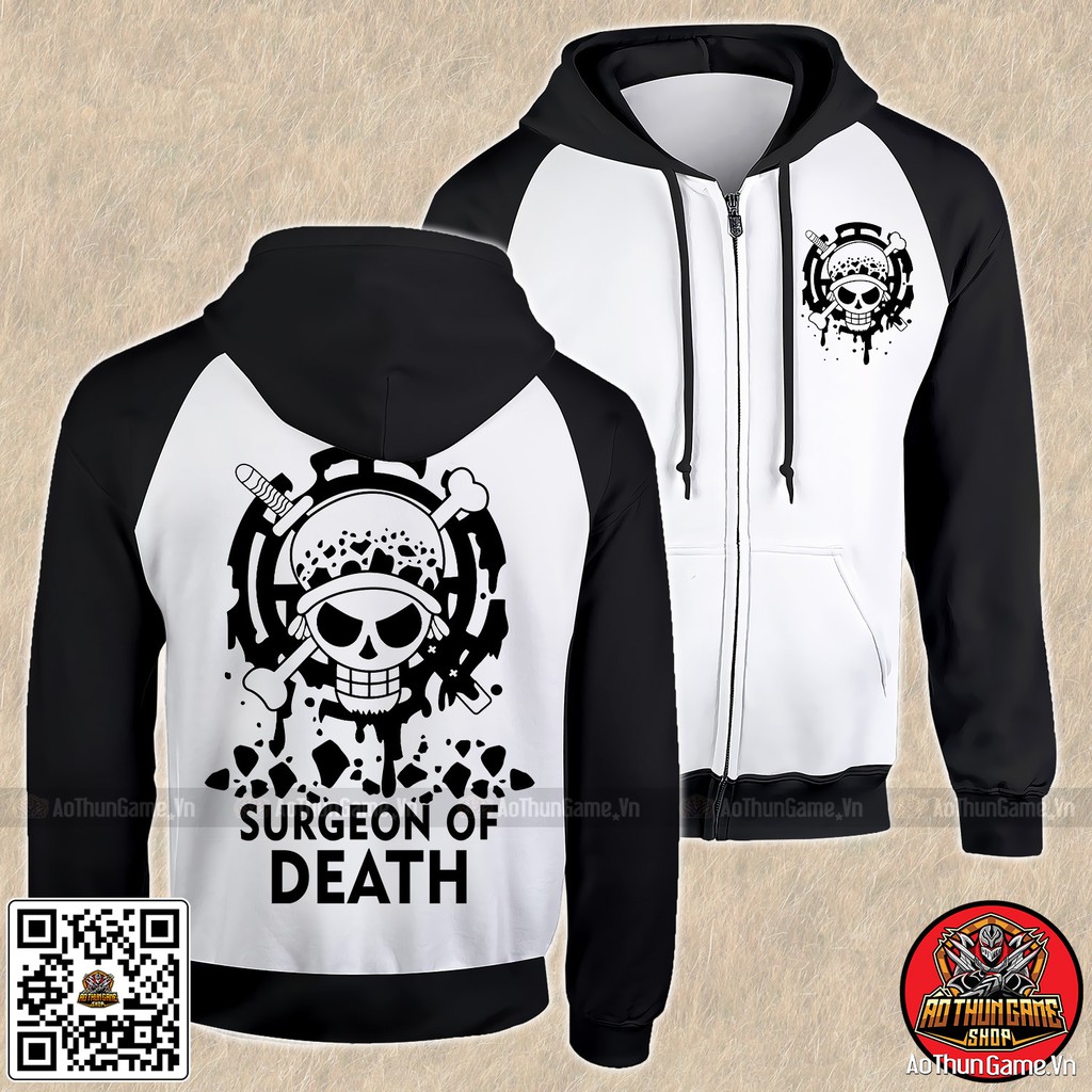 BST Áo khoác One Piece Trafalgar Law K01, Áo khoác Law hoodie Anime Manga, có size bé cho trẻ em em | AoThunGameVn | WebRaoVat - webraovat.net.vn