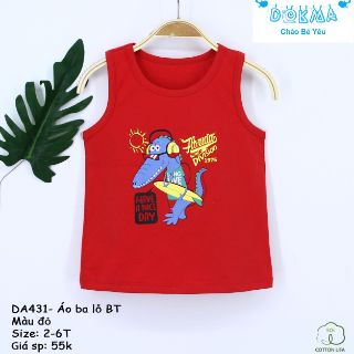 Áo cộc ba lỗ DOKMA size 2-6y