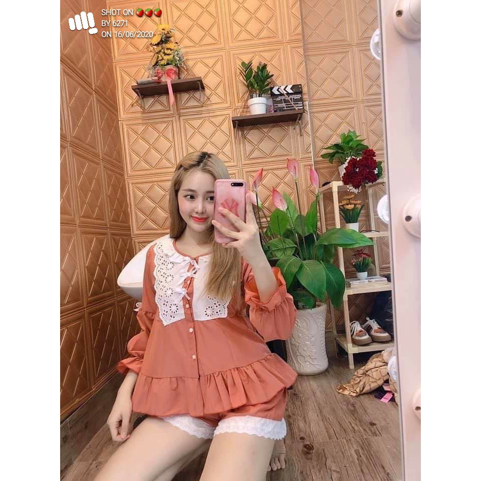 Đồ bộ mặc nhà- SET BỘ TIỂU THƯ QUẦN ĐÙI HÌNH THẬT 100% (có hình mặc) | BigBuy360 - bigbuy360.vn