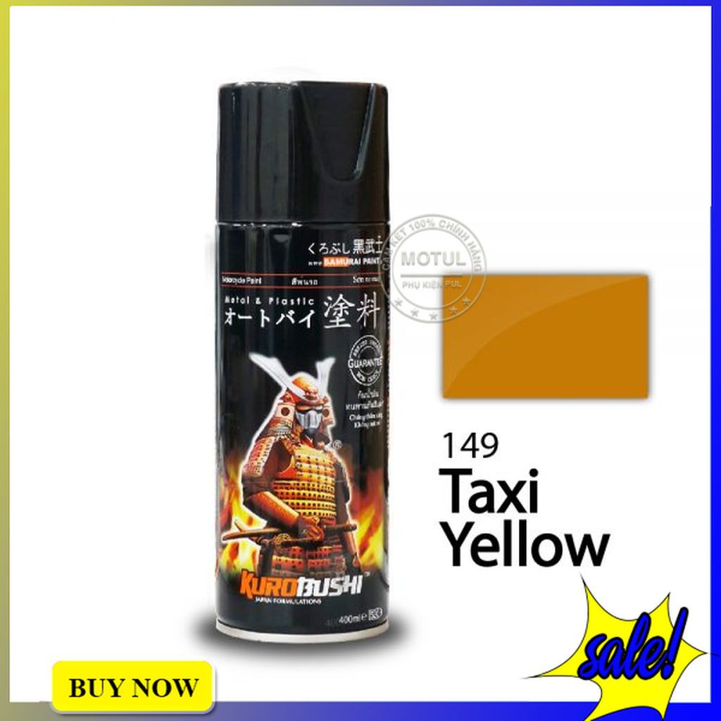 Sơn xịt màu vàng taxi Samurai mã 149 hàng chinh hãng