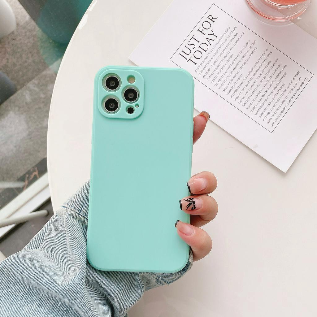 Ốp điện thoại silicon dẻo cạnh vuông mềm cho IPHONE 11 12 PRO MAX X XS MAX 6 6S 7 8 PLUS SE 2020