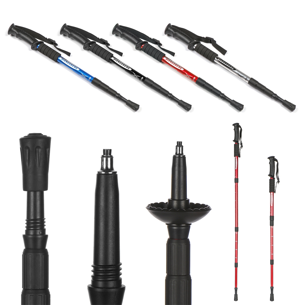 Gậy Leo Núi Chống Sốc Siêu Nhẹ Bằng Cao Su Siêu Nhẹ 4 Màu 53~110cm Cao Cấp