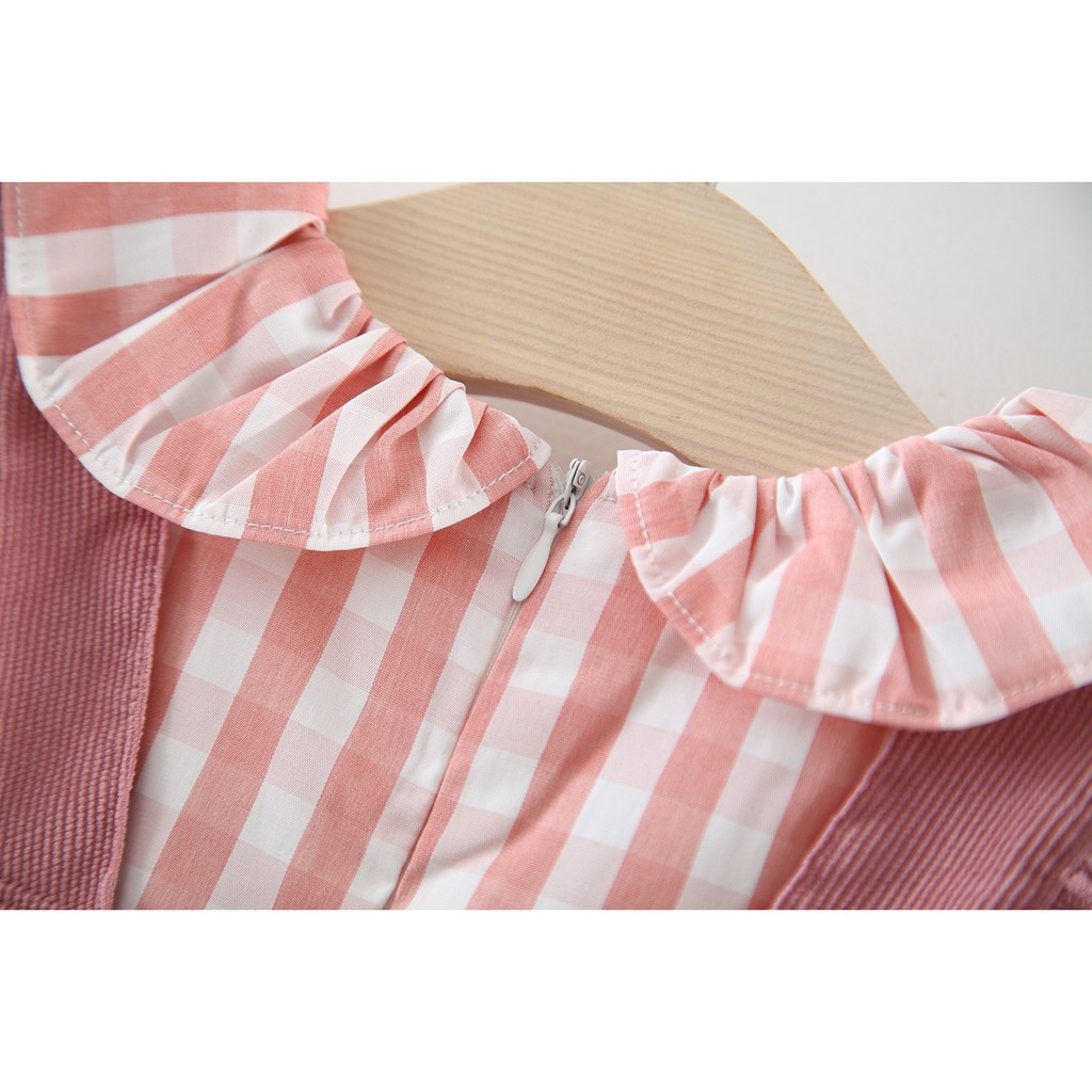 Váy bé gái, đầm bé gái họa tiết  dâu xinh thời trang cho bé từ 6 tháng đến 3 tuổi VAY147