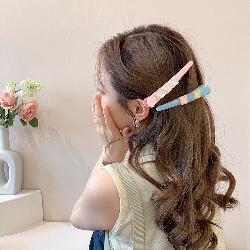 Kẹp Tóc Mỏ Vịt Bằng Acrylic Xinh Xắn WMES15H Cho Bạn Gái