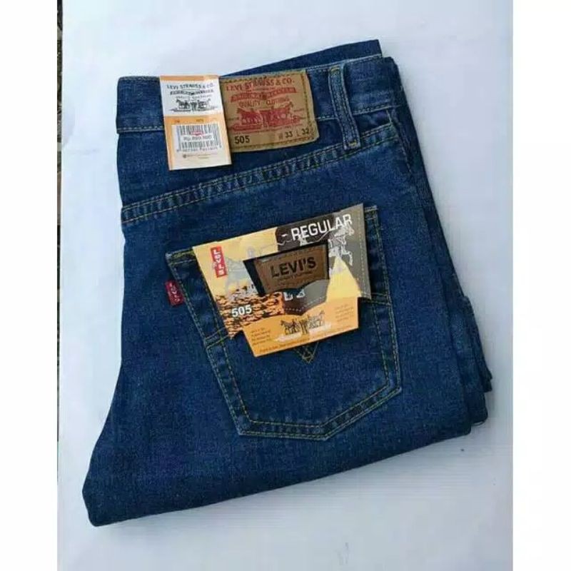 Quần Jean Nam Màu Đen Regular Levis Standard 505