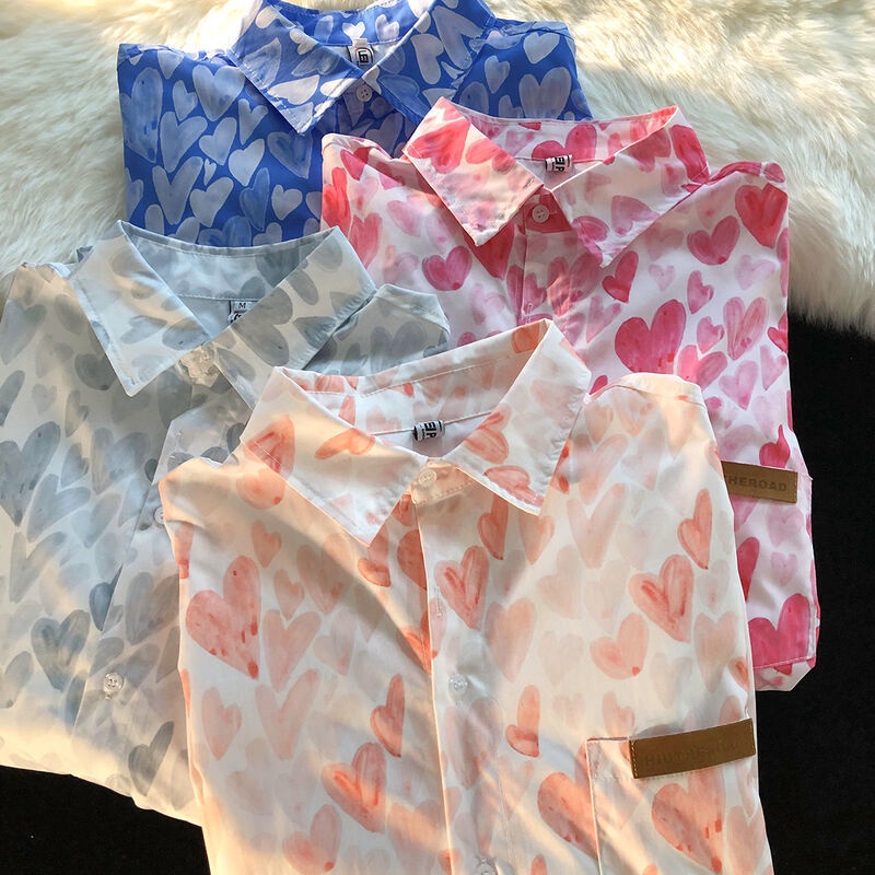 Áo Sơ Mi Tay Ngắn Dáng Rộng Vải Lụa Thời Trang Mùa Hè Phong Cách Hàn Quốc Cho Nữ