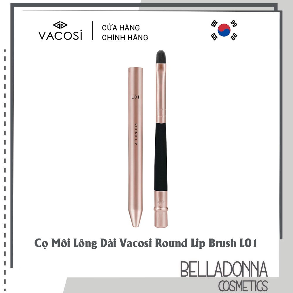 [HÀNG CHÍNH HÃNG] Cọ Môi Lông Dài Vacosi Round Lip Brush L01