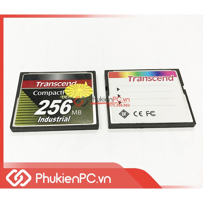 Thẻ nhớ Transcend CF CompactFlash Card industrial chuẩn cho công nghiệp 256MB cho máy CNC, PLC, cơ khí chính xác