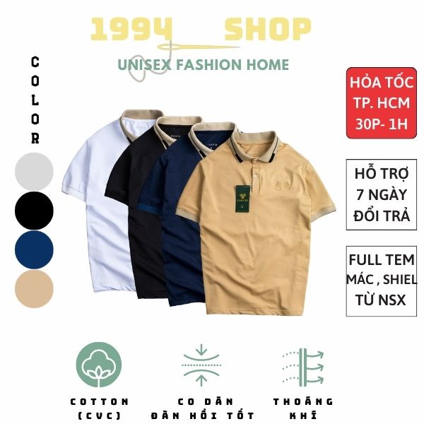 Áo Polo Nam, Áo polo Sừng Hươu Cao Cấp Trẻ Trung vải Cotton da cá sấu thoáng khí thoải mái từ 1994-Shop