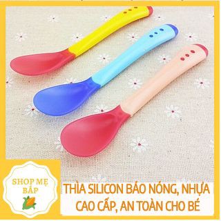 THÌA SILICON BÁO NÓNG ❤️HÀNG HOT❤️  Cho Bé Ăn Dặm Giúp Bé Ăn Ngoan, Ngon Miệng Và An Toàn❤️FREESHIP❤️ - AD018
