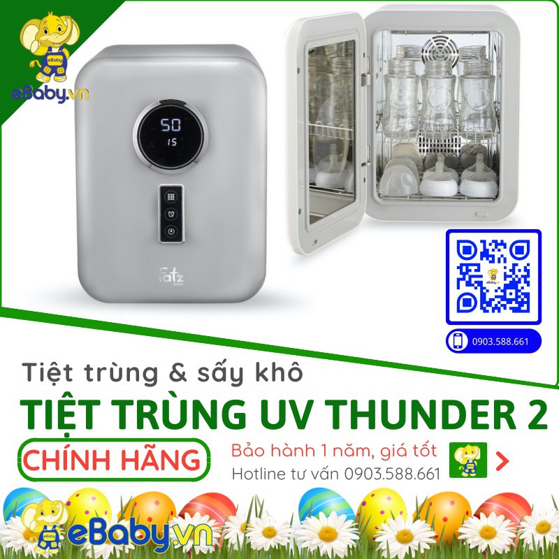 Máy Tiệt Trùng Sấy Khô tia UV Thunder 2 FatzBaby FB4703SL - Sử dụng cùng một lúc 2 đèn UV - Bảo hành 12 tháng toàn quốc