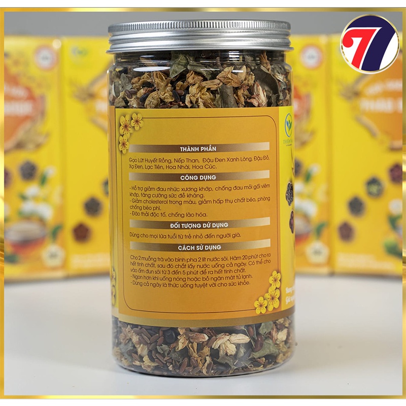 Trà Gạo Lức Thảo Dược Thanh Lọc cơ thể, Thải Độc Tố, Giảm Béo, Lão Hóa Da (800Gram)