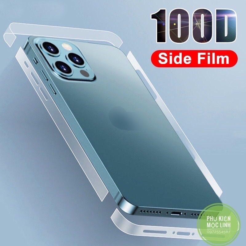 14 Promax/ 14 Plus / 13 Pro |12pro max | 12 Miếng dán PPF tự phục hồi cao cấp viền bảo vệ cho Iphone trong suốt nilong