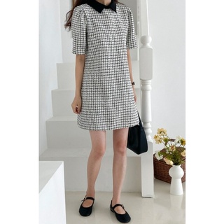 Váy Liền Tweed Hàn Quốc Cao Cấp (2 color)