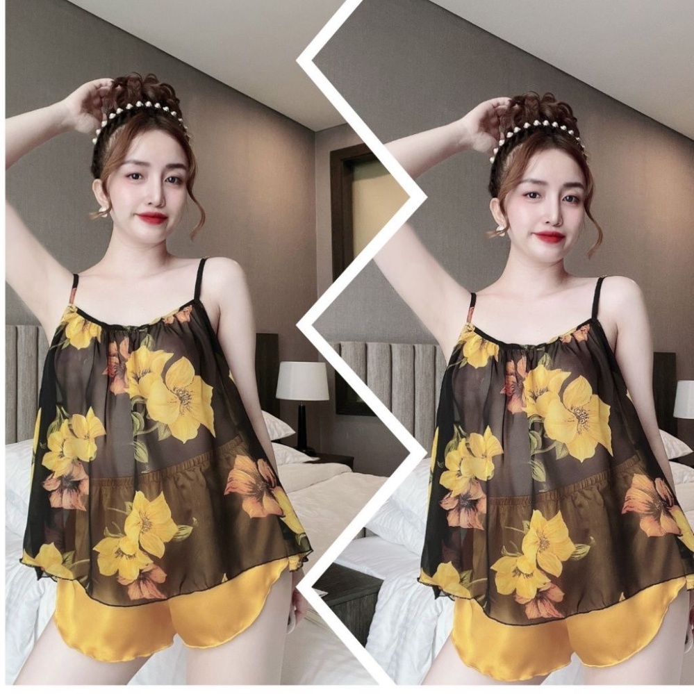 Đồ ngủ sexy Đồ ngủ bò sữa lụa Satin cao cấp mềm mại xinh xắn Hàng Được Tuyển Chọn